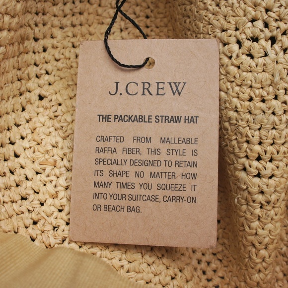 New JCREW Packable Straw Hat - Picture 2 of 4